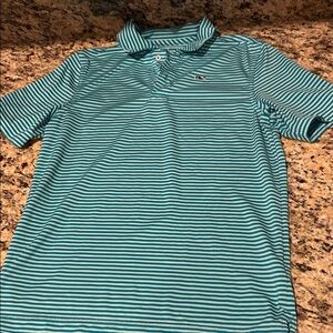 Youth Striped Polo Shirt - Blue/Green